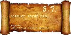 Bettler Terézia névjegykártya